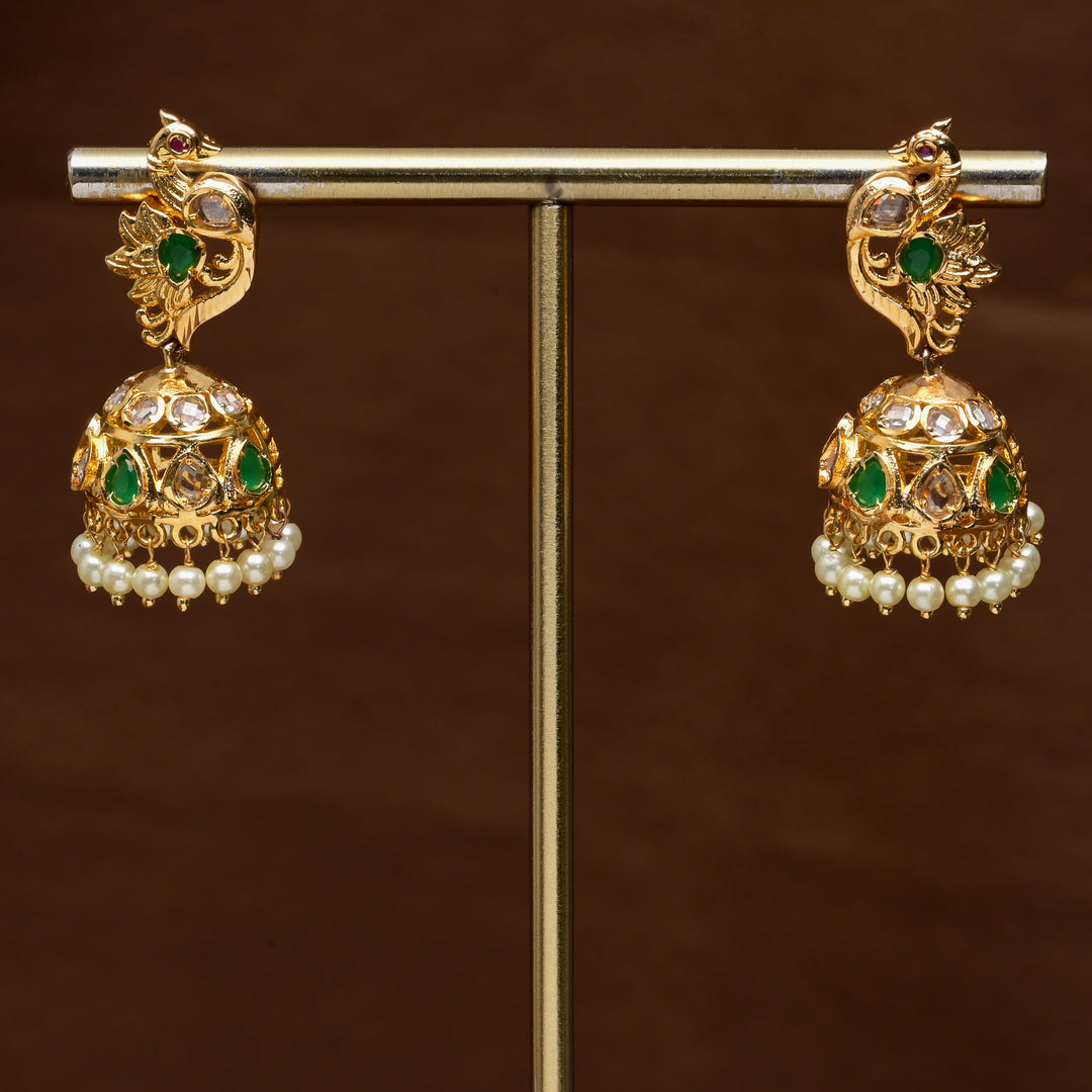 Uncut Polki Jhumka Earrings