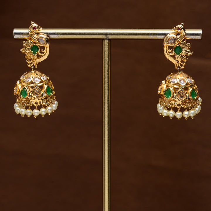 Uncut Polki Jhumka Earrings