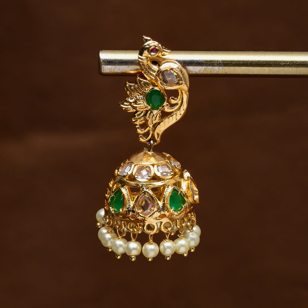 Uncut Polki Jhumka Earrings