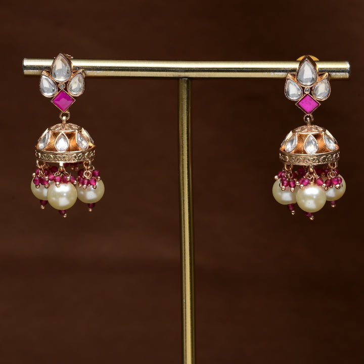 Moissanite Jhumka Earrings
