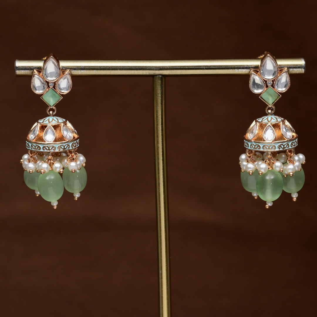 Moissanite Jhumka Earrings