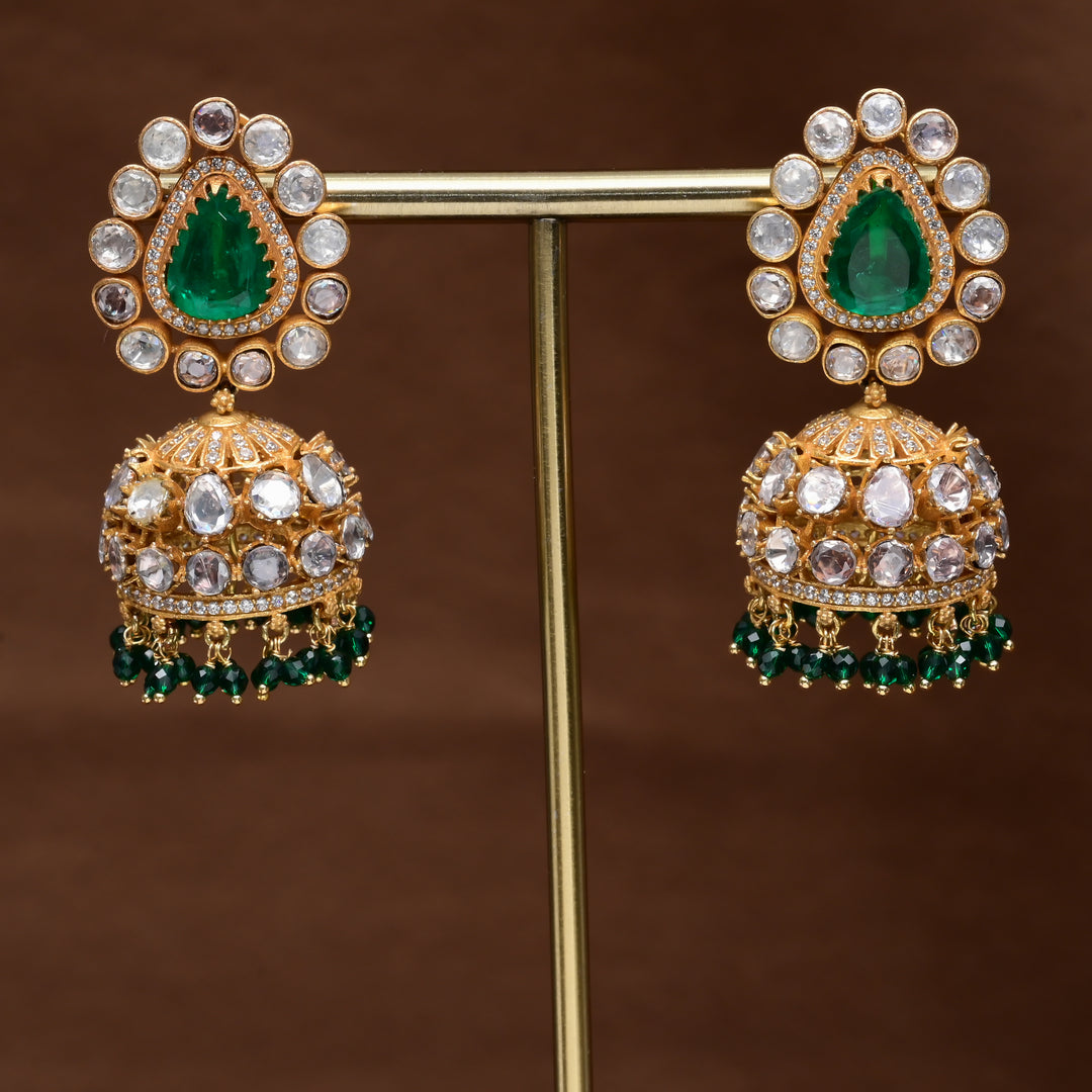 Moissanite Jhumka Earrings