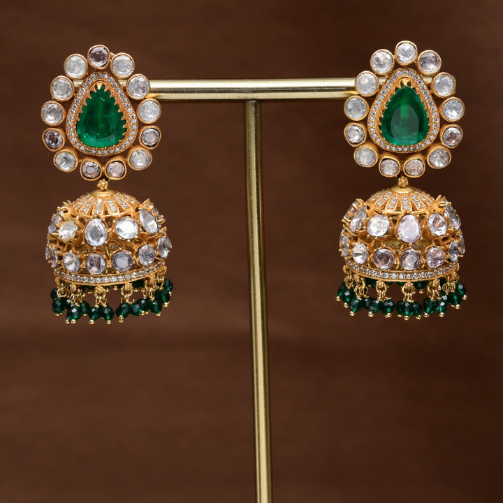 Moissanite Jhumka Earrings