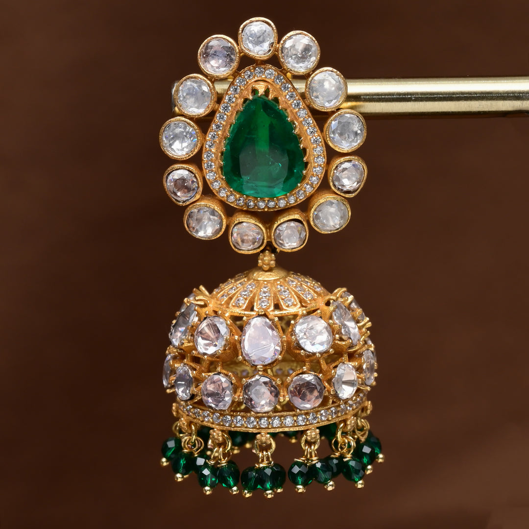 Moissanite Jhumka Earrings