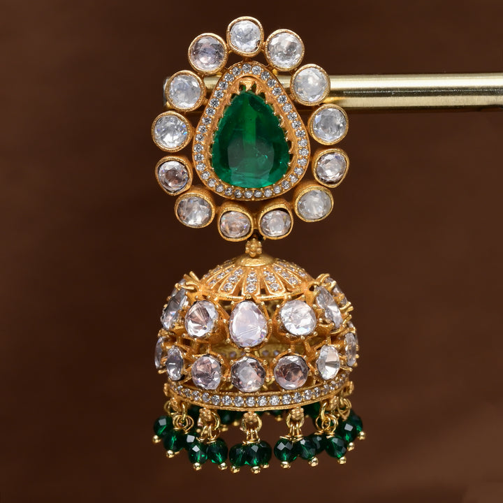 Moissanite Jhumka Earrings
