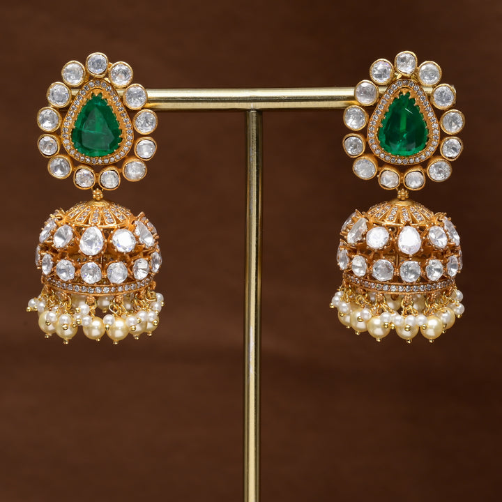 Moissanite Jhumka Earrings