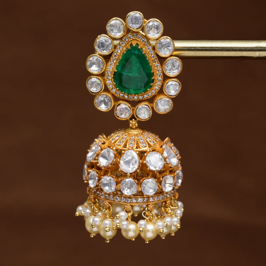 Moissanite Jhumka Earrings