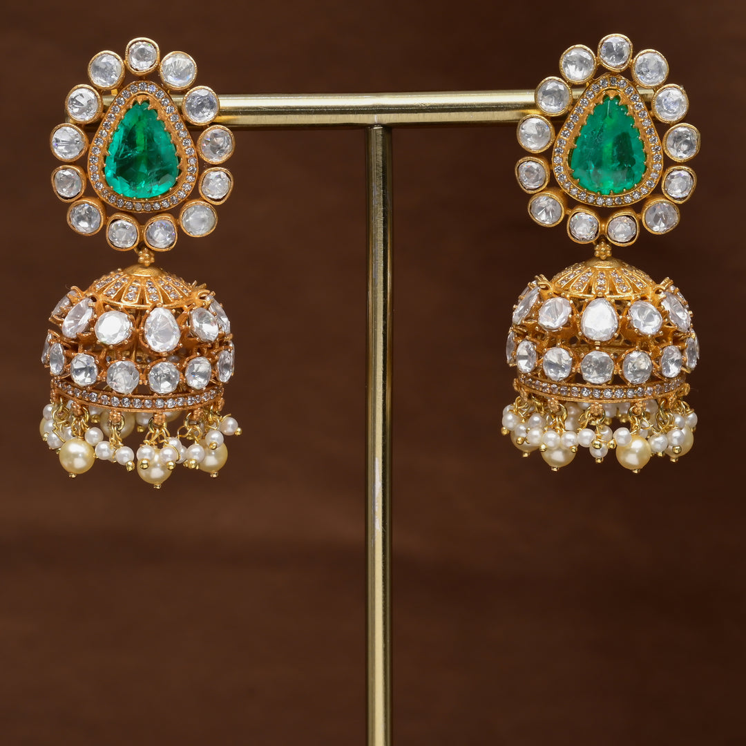 Moissanites Jhumka Earrings