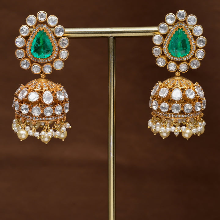 Moissanites Jhumka Earrings