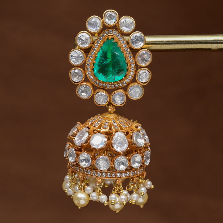 Moissanites Jhumka Earrings