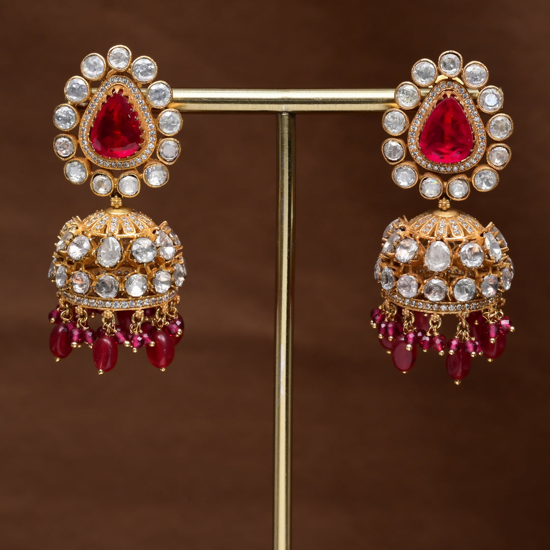 Moissanite Jhumka Earrings