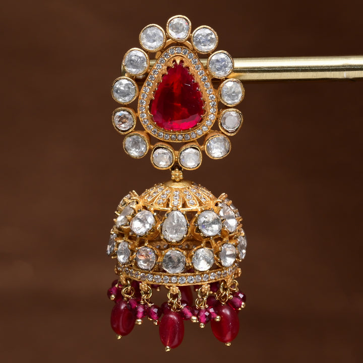 Moissanite Jhumka Earrings