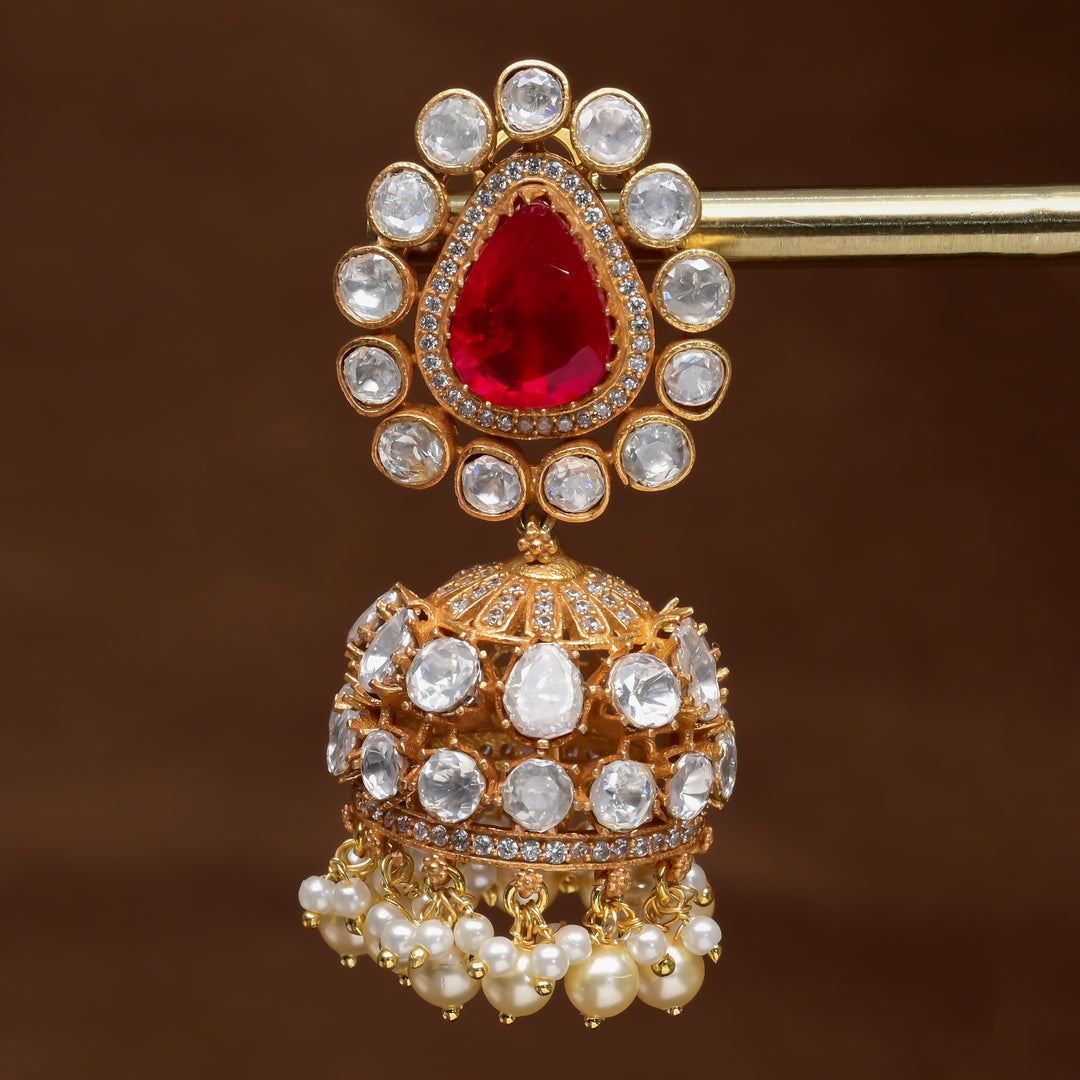 Moissanite Jhumka Earrings