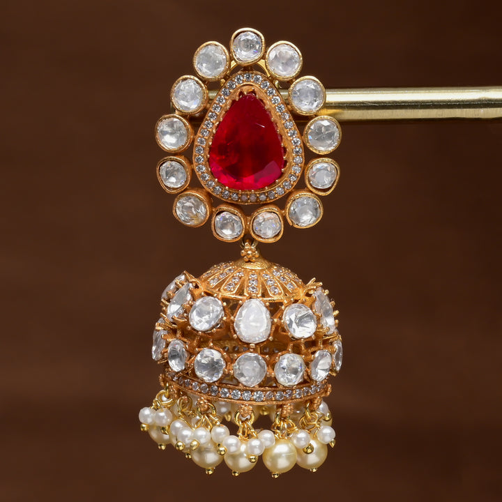 Moissanite Jhumka Earrings
