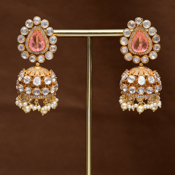 Moissanite Jhumka Earrings