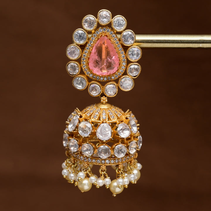 Moissanite Jhumka Earrings
