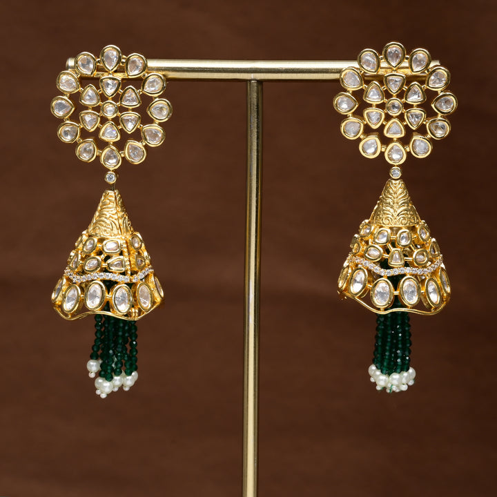 Moissanite Jhumka Earrings