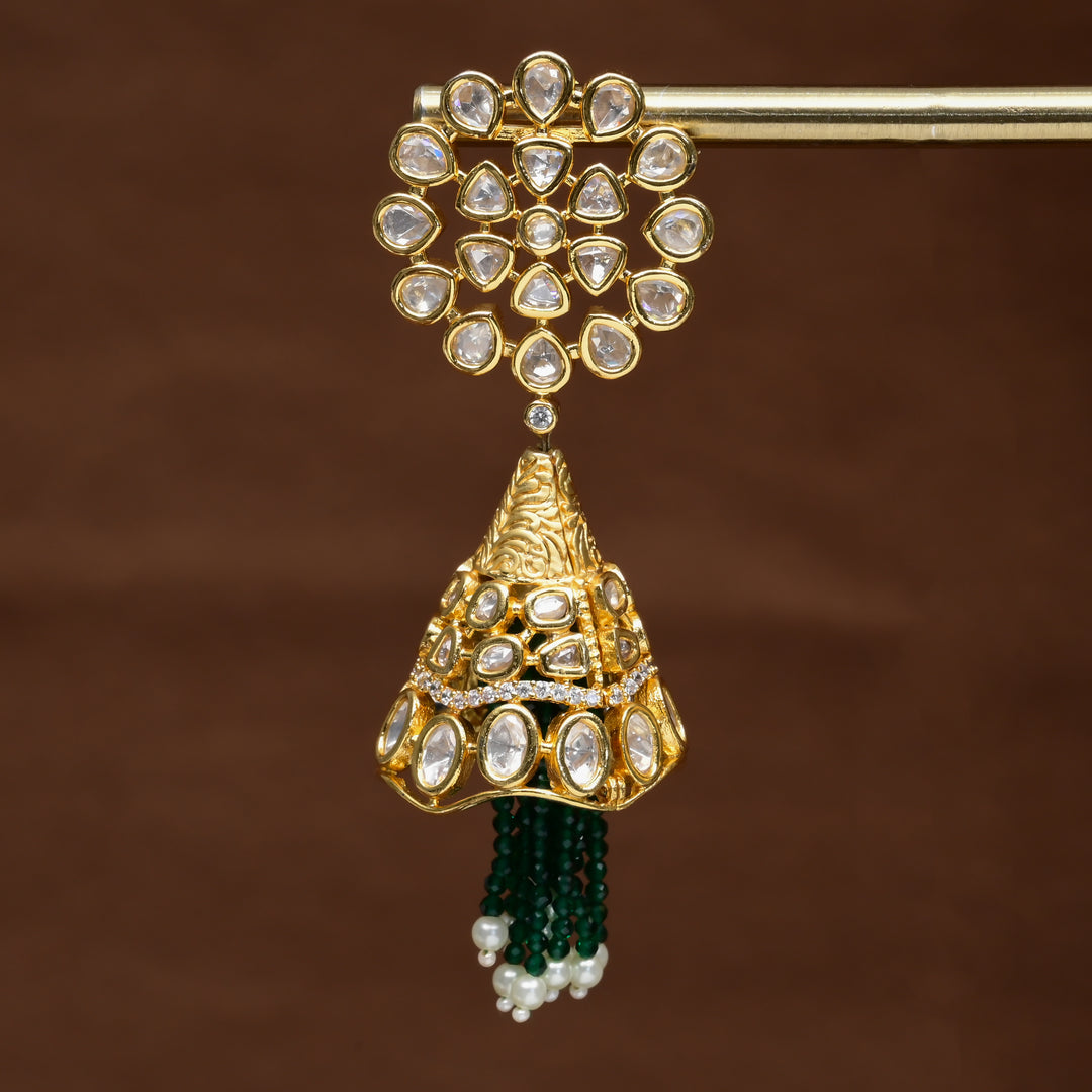Moissanite Jhumka Earrings