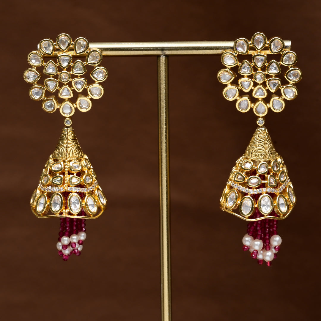 Moissanite Jhumka Earrings