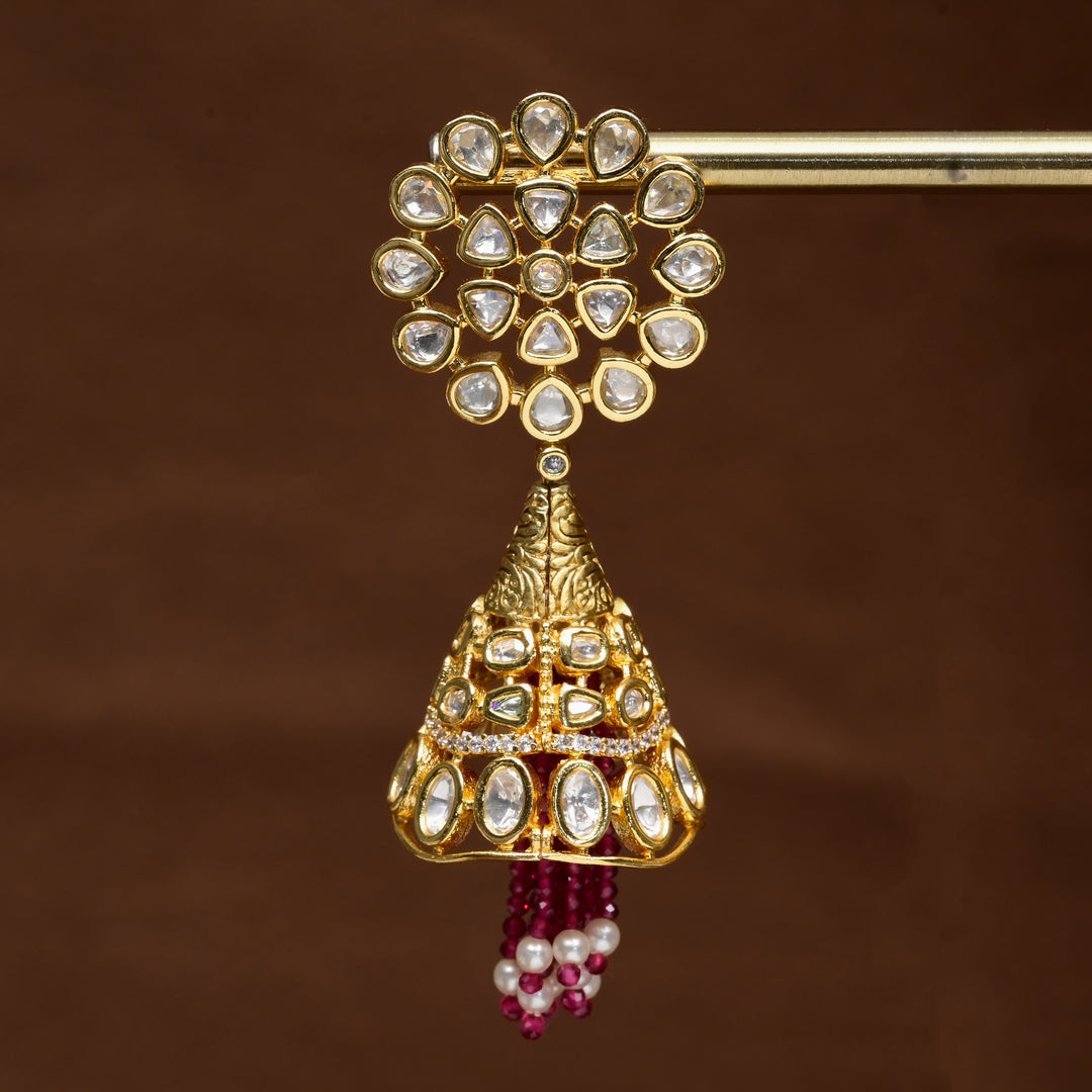 Moissanite Jhumka Earrings