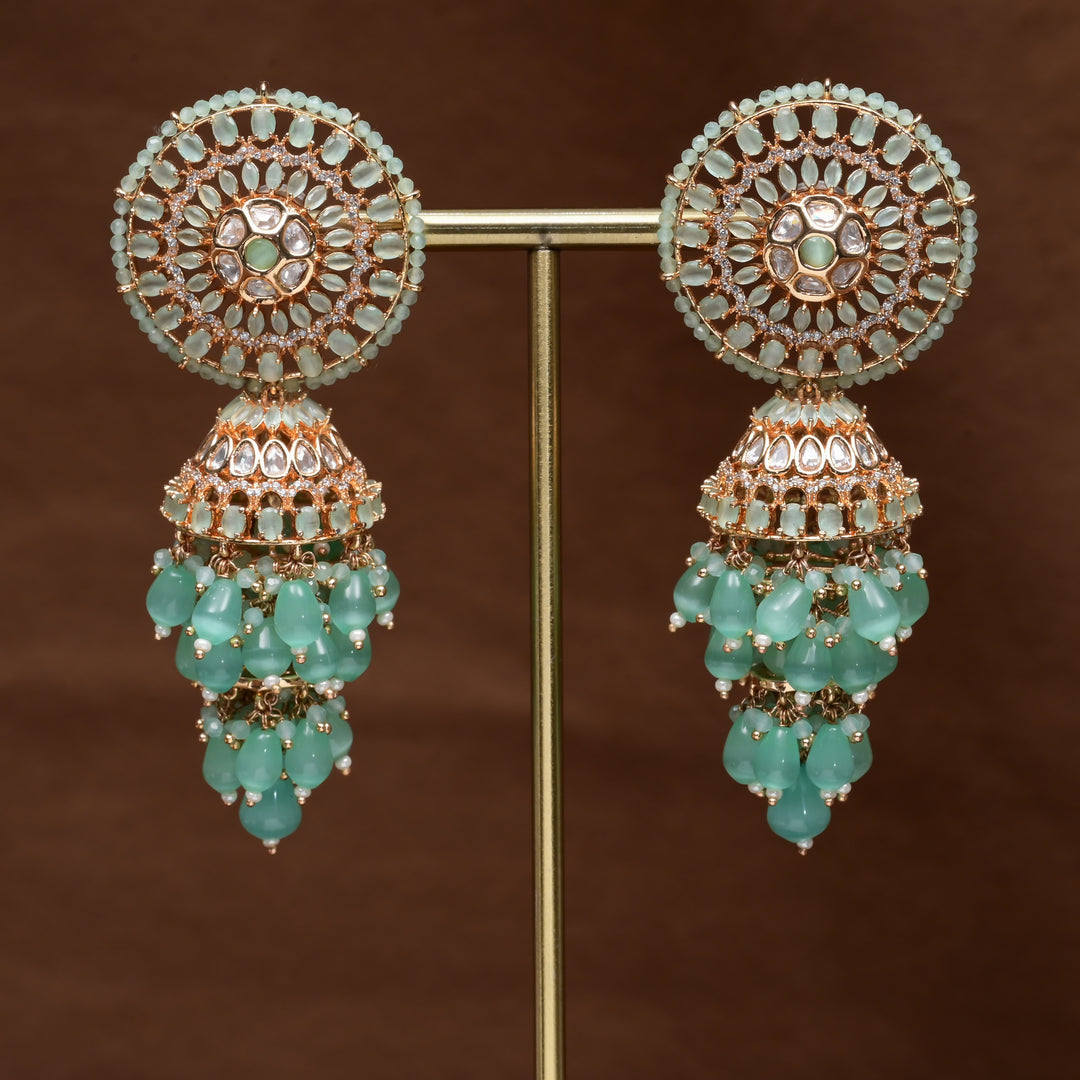 Moissanite Jhumka Earrings