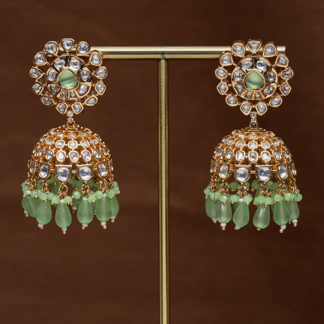 Moissanite Jhumka Earrings
