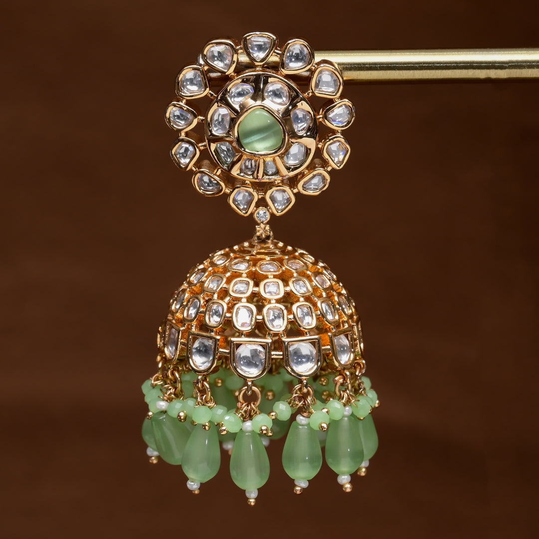 Moissanite Jhumka Earrings