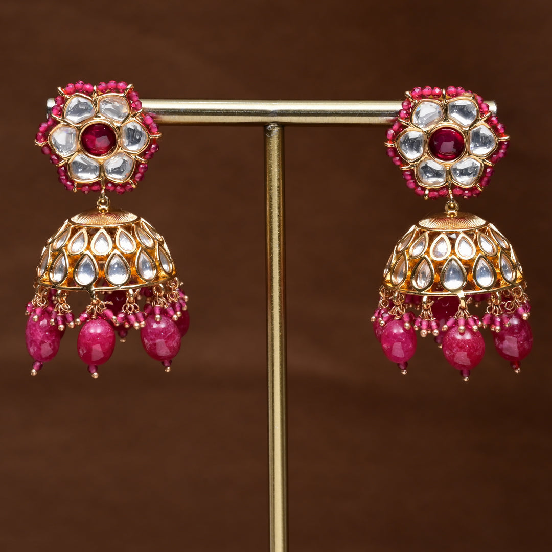Moissanite Jhumka Earrings