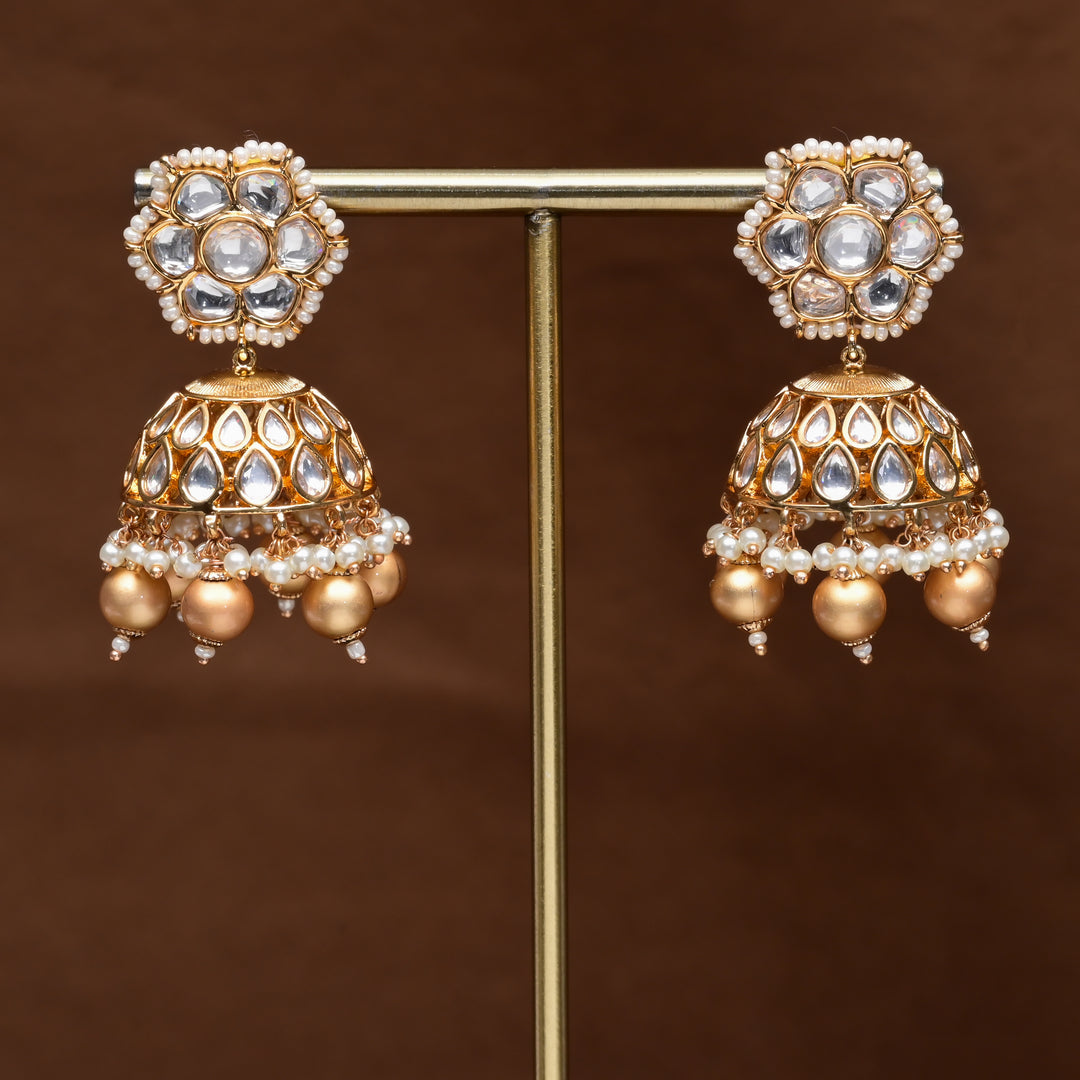 Moissanite Jhumka Earrings