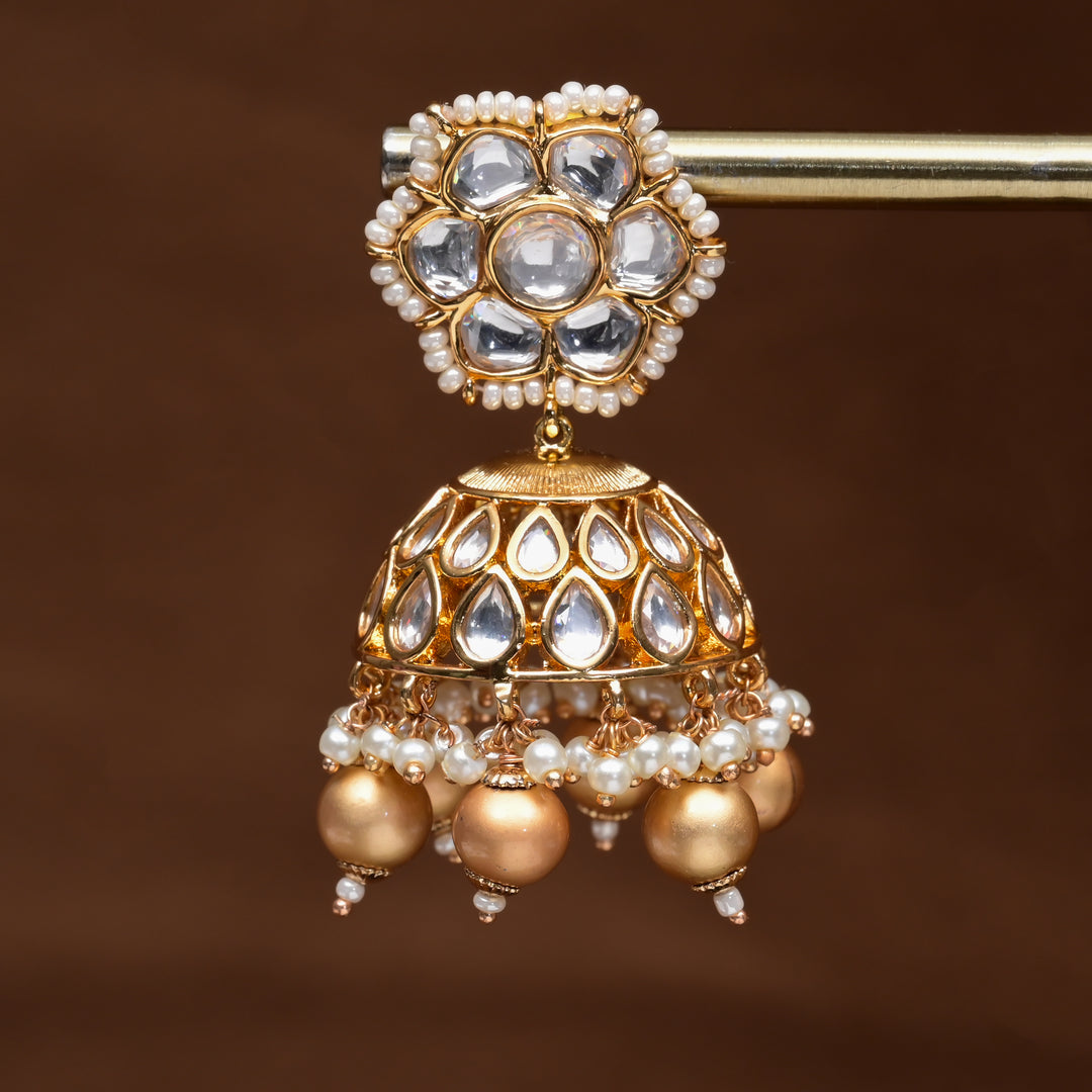 Moissanite Jhumka Earrings