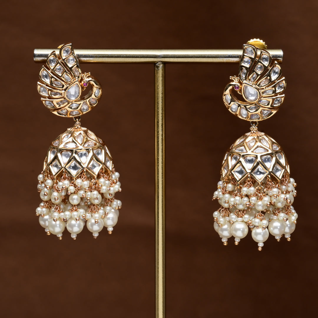 Moissanite Jhumka Earrings