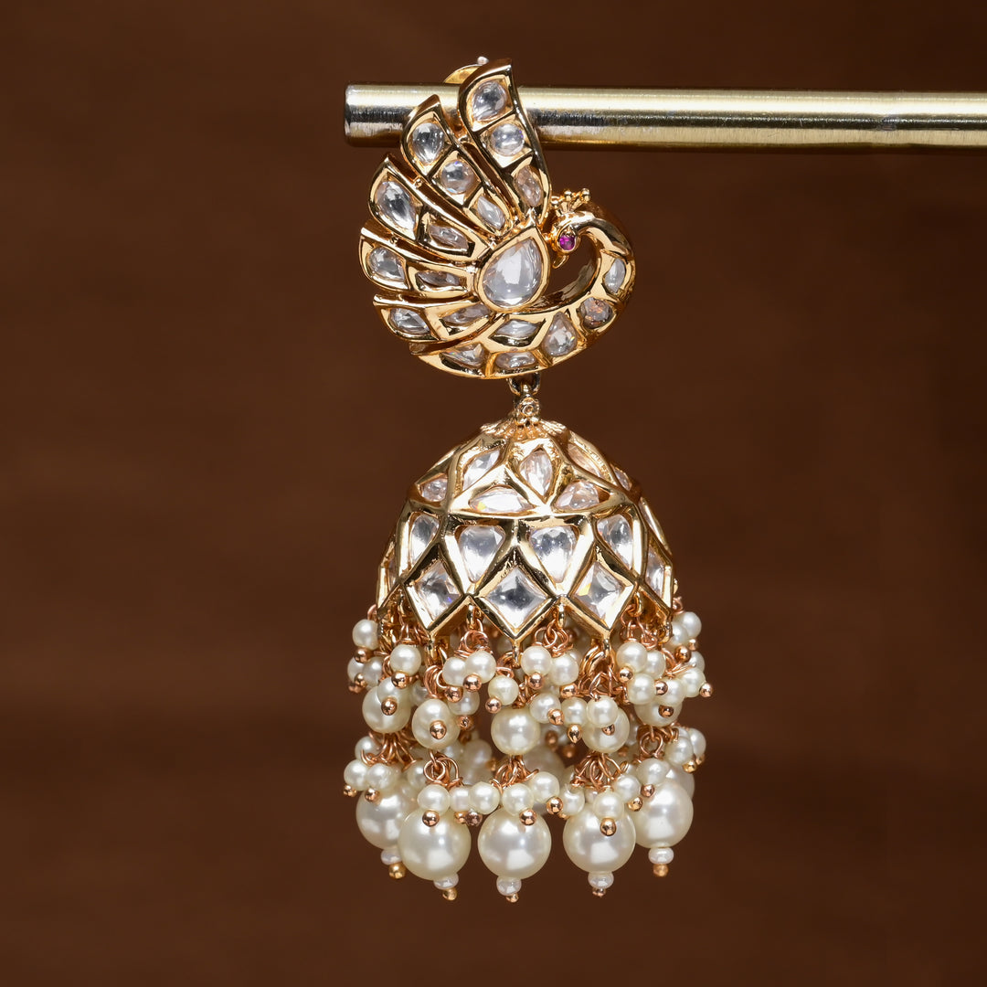 Moissanite Jhumka Earrings