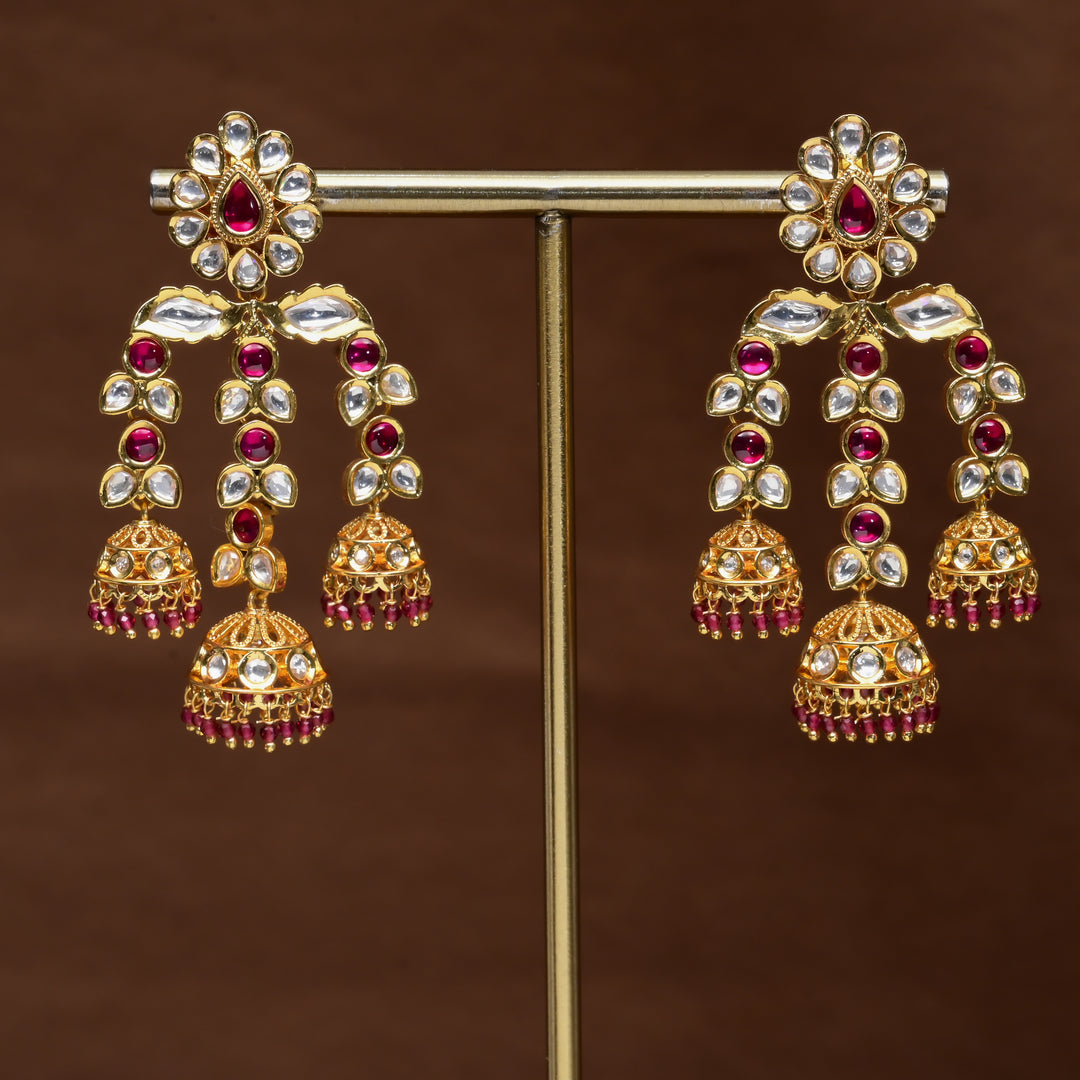 Moissanite Jhumka Earrings