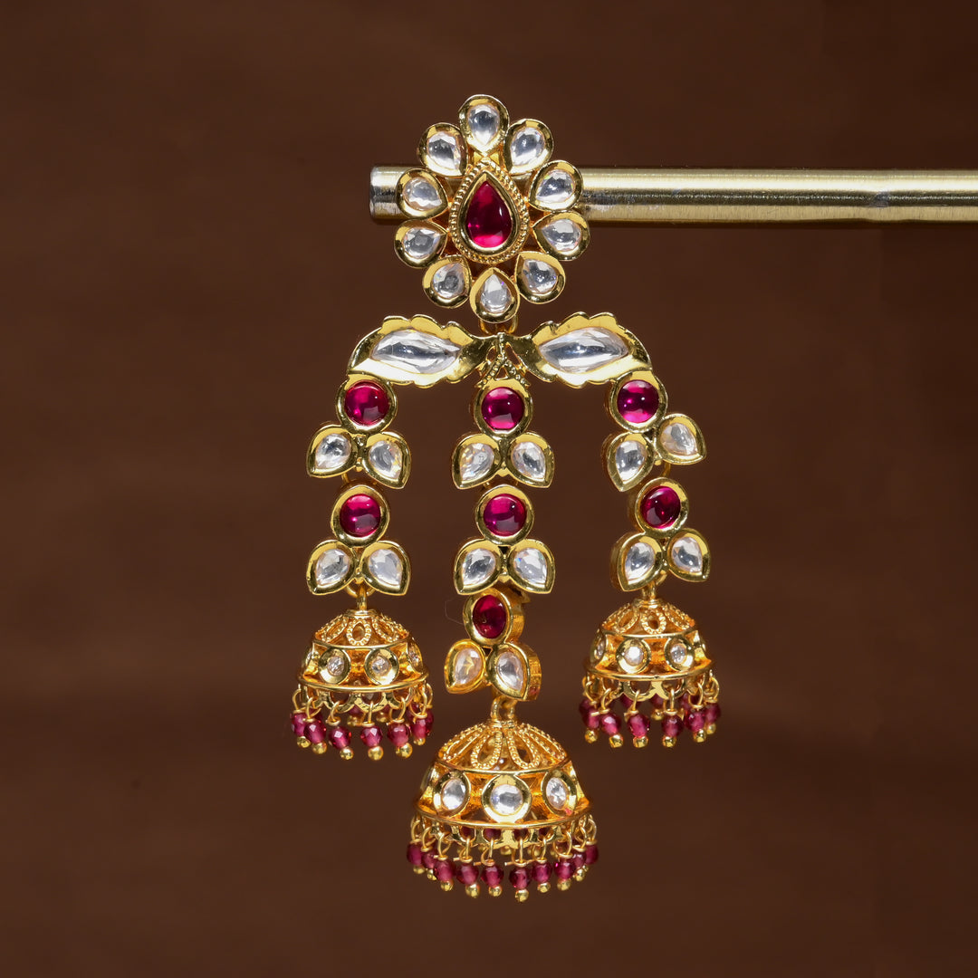 Moissanite Jhumka Earrings
