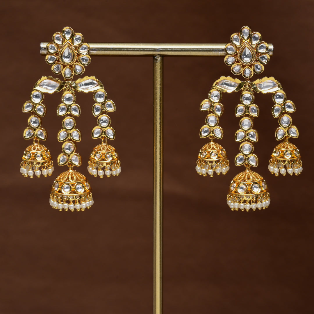 Moissanite Jhumka Earrings
