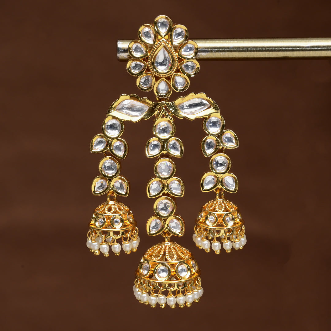Moissanite Jhumka Earrings