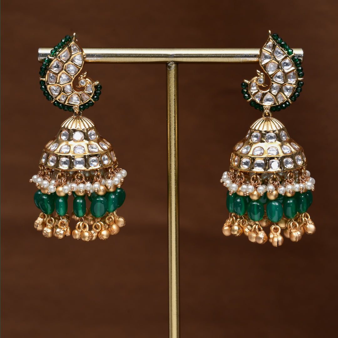 Moissanite Jhumka Earrings