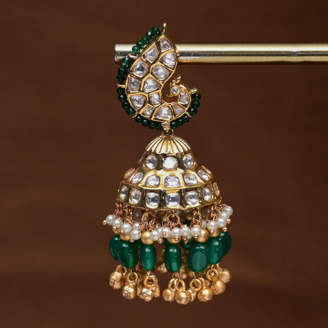 Moissanite Jhumka Earrings