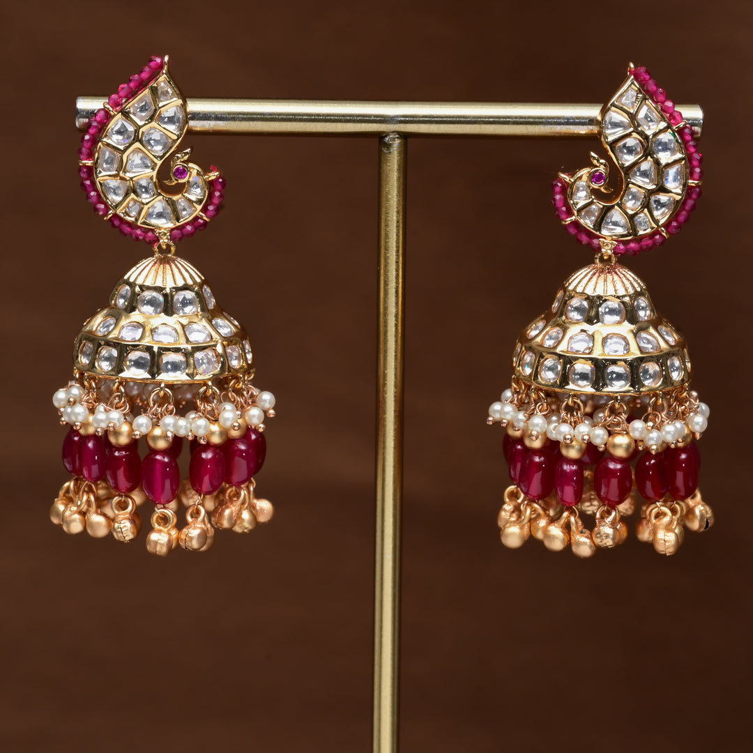 Moissanite Jhumka Earrings
