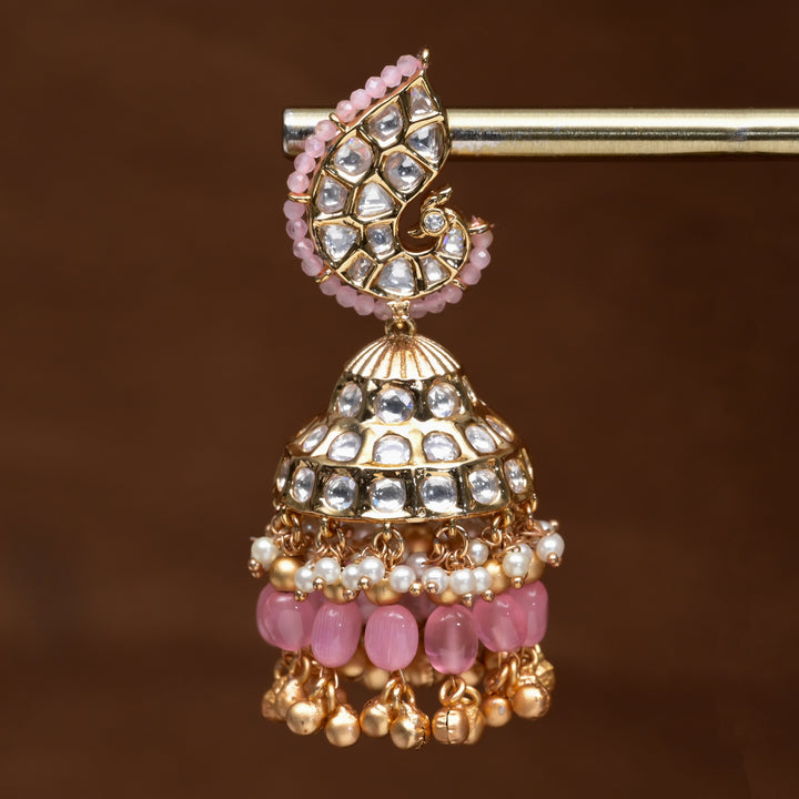 Moissanite Jhumka Earrings