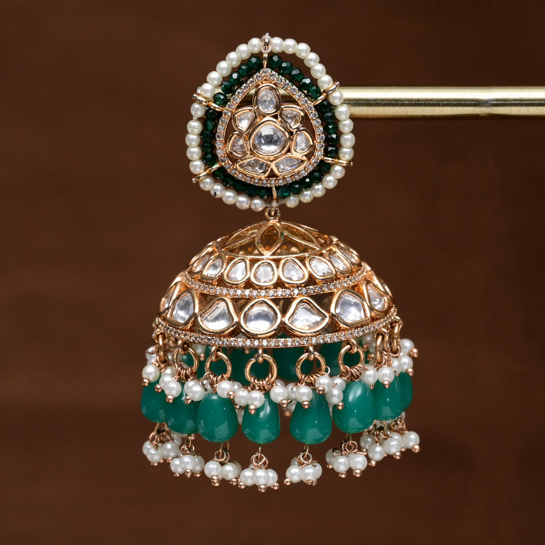Moissanite Jhumka Earrings