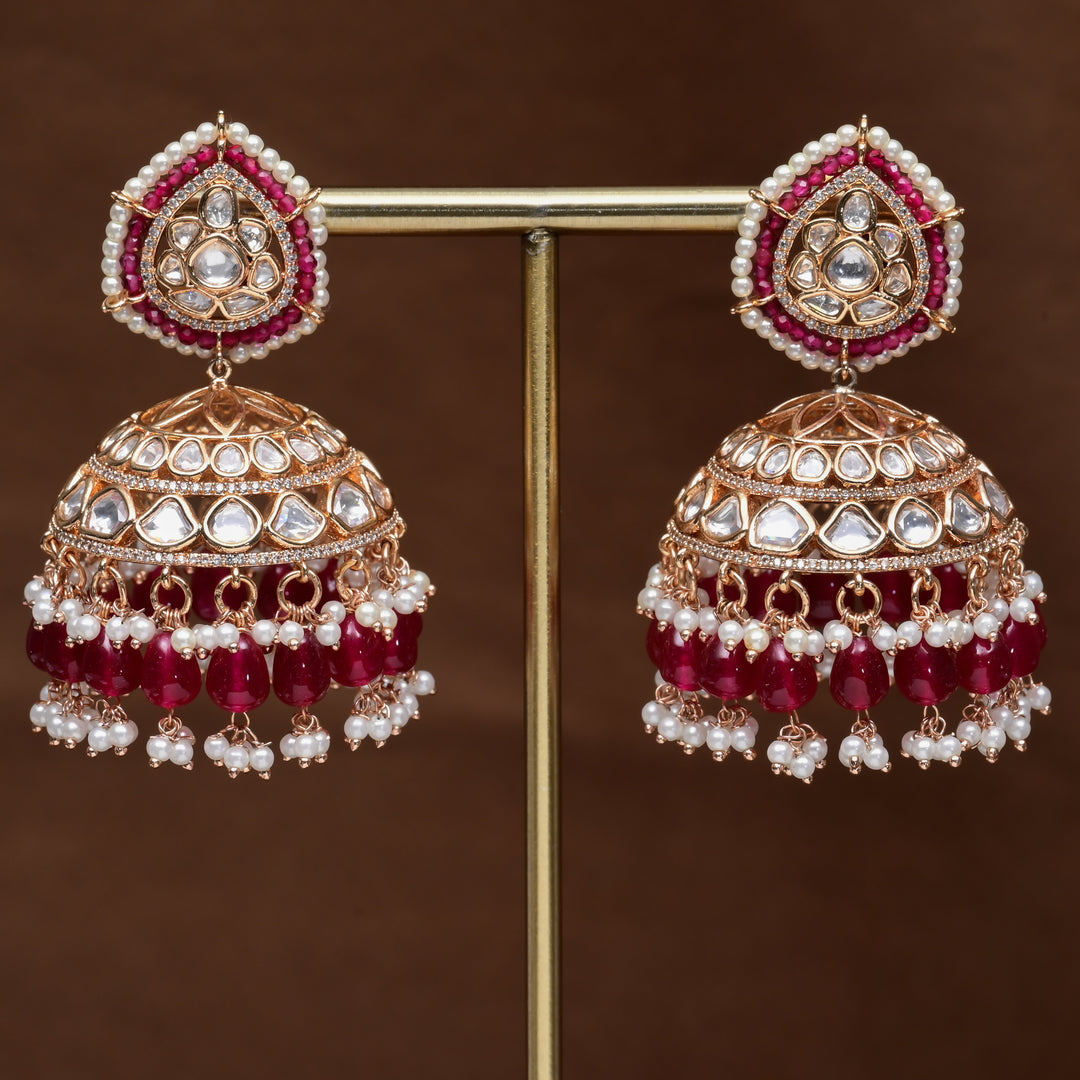 Moissanite Jhumka Earrings
