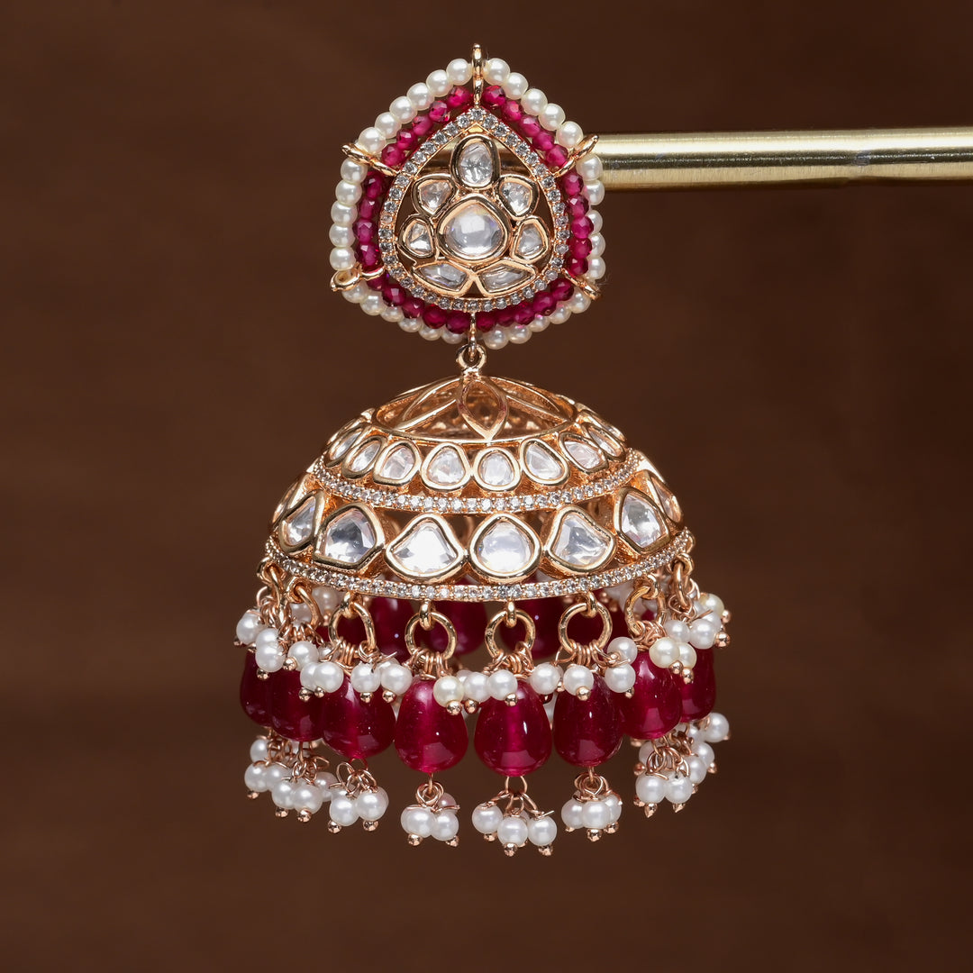 Moissanite Jhumka Earrings