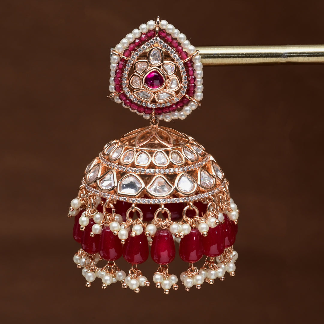 Moissanite Jhumka Earrings