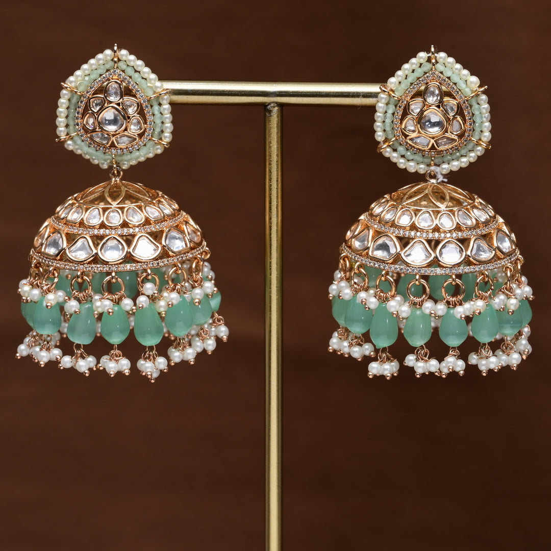 Moissanite Jhumka Earrings