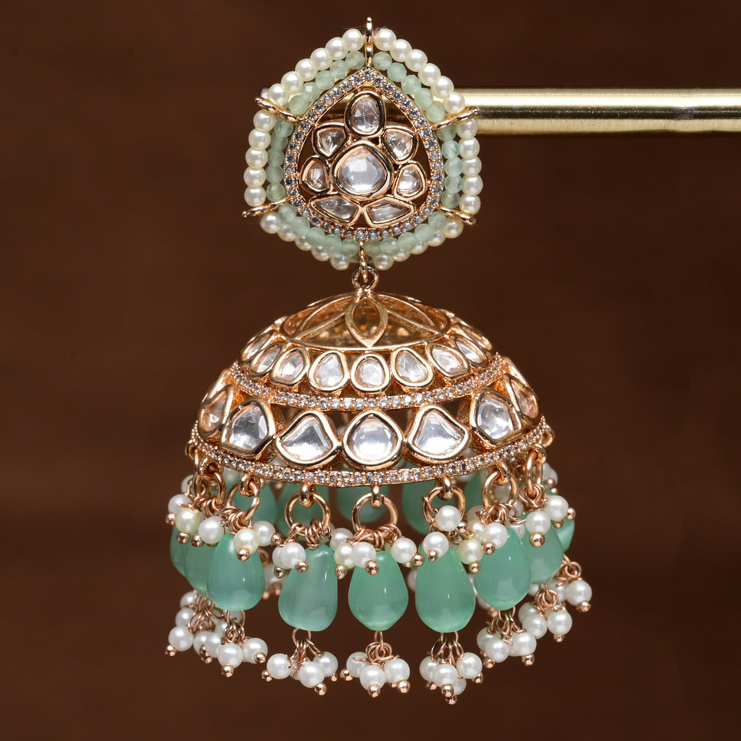 Moissanite Jhumka Earrings