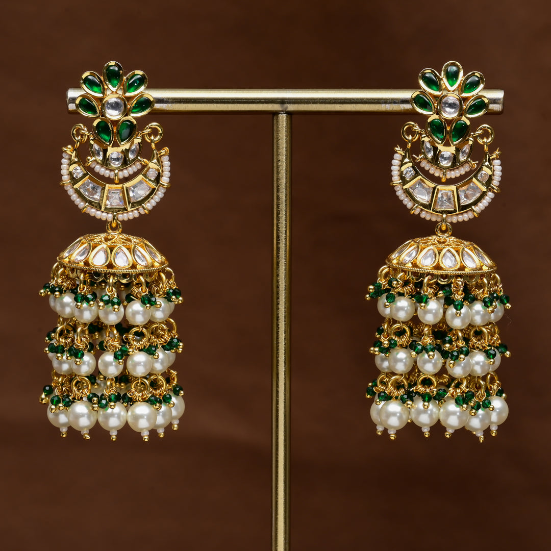 Moissanite Jhumka Earrings