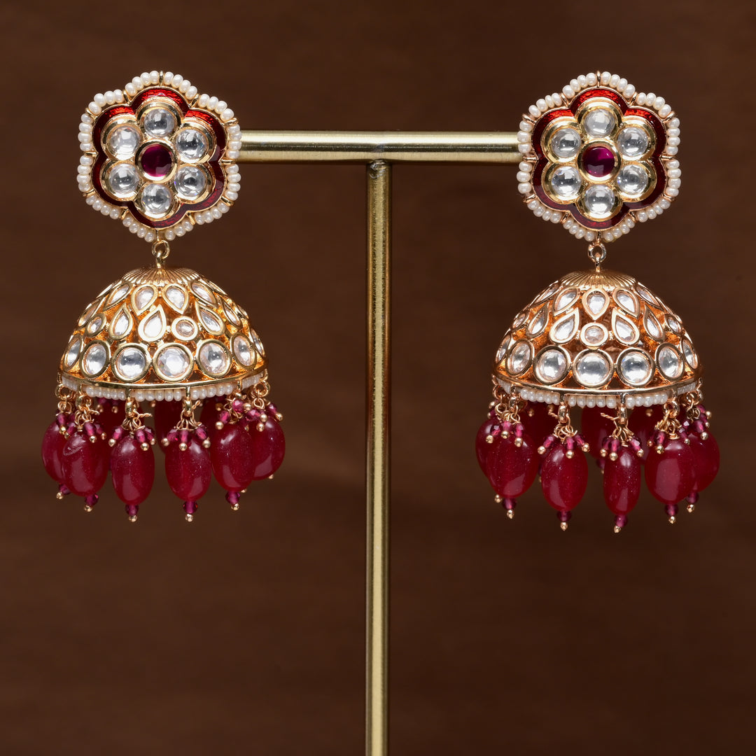 Moissanite Jhumka Earrings