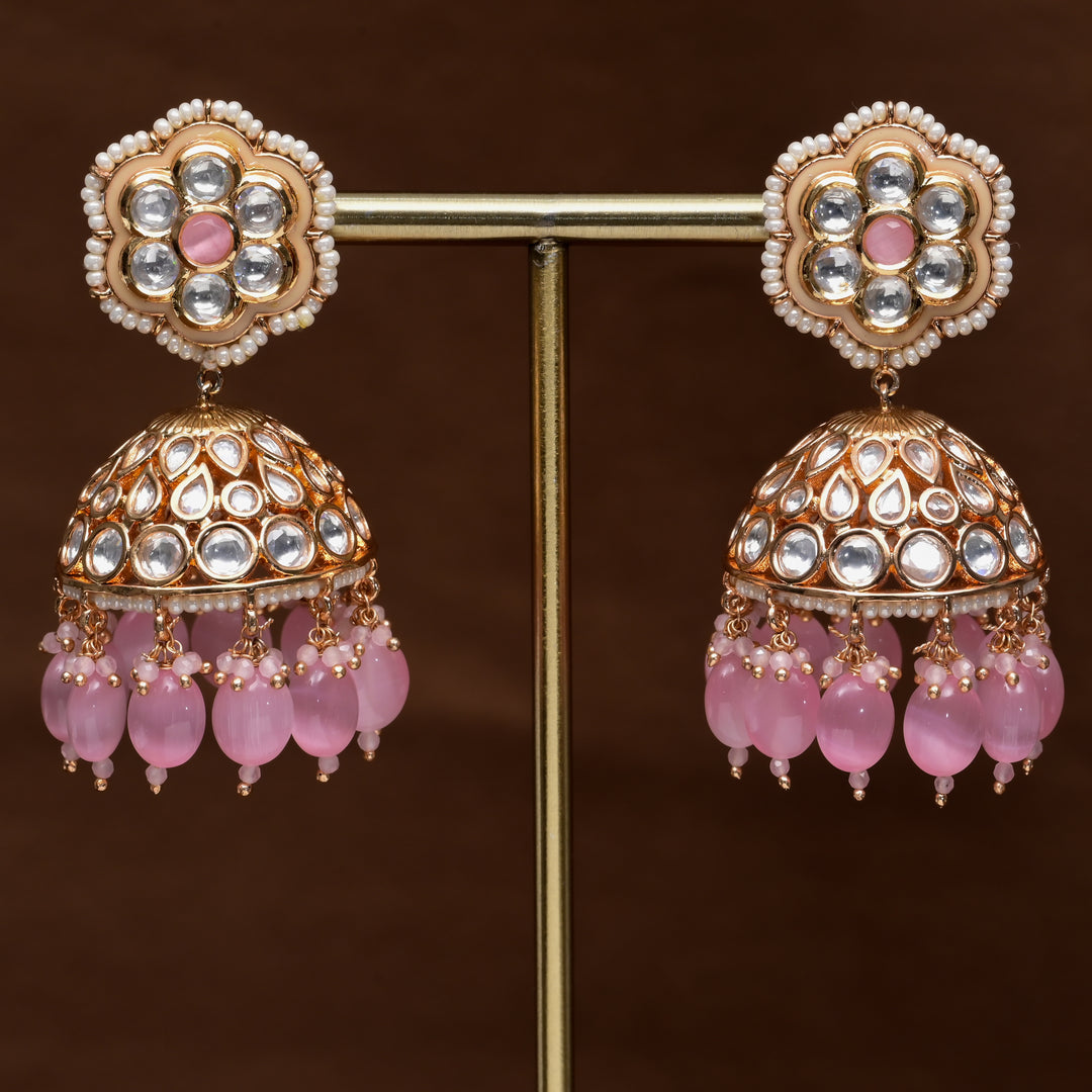 Moissanite Jhumka Earrings