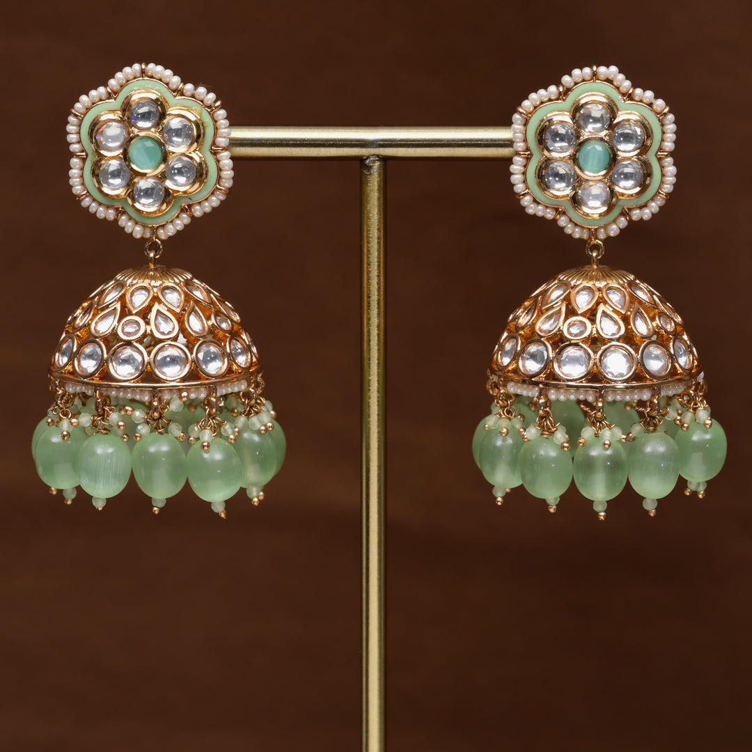 Moissanite Jhumka Earrings